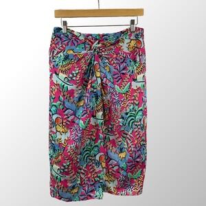 J McLaughlin Women's Size 6 Wrap Skirt Freshfield Floral Pattern Lined